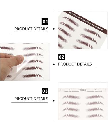 Beavorty 42 pcs eyebrow stickers make up kit Makeup Brow Sticker Artificial Eyebrow Tattoos 6d hair applique - Buy Online on GoSupps.com