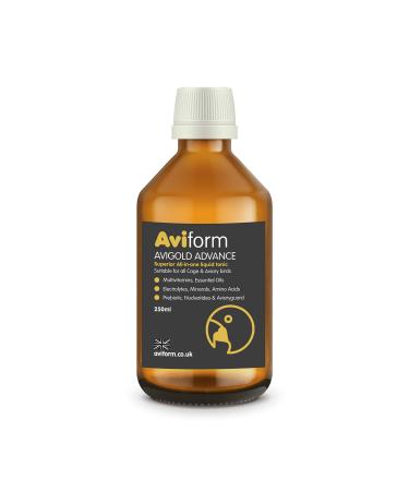 Avigold Advance Daily All-in-one Liquid Cage and Aviary Bird Tonic - Bird Multivitamin Essential Oils Electrolytes Minerals Amino Acids and Aviaryguard. Suitable for All Cage and Aviary Birds (250ml) - Buy Online on GoSupps.com
