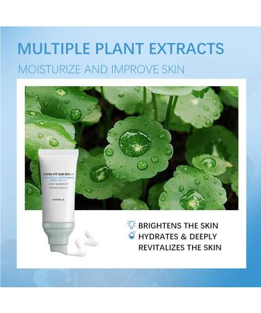 2 Pcs Sunscreen SPF50 PA++++, 50ML Cen-tella Madagascar Face Sun Screen Long-Lasting Protection, Hyalu Cica Water-Fit Sun Serum Matte No White Cast for All Skin Type and UV Defense 1.7 Ounce (Pack of 2) - Buy Online on GoSupps.com