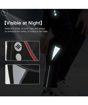 Buy Santic Men's Long Bicycle Pants - Winter Thickened Thermo Fleece Windproof Reflective Black Running Outdoor Gear - Buy Online on GoSupps.com