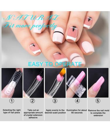 VNJAOI 120 POLL POLY Extension Gel & Dual Nail Forms - Long Gel Nail Shapes for Salon & DIY Nail Art - Perfect for Manicure & Creative Designs - Buy Online on GoSupps.com