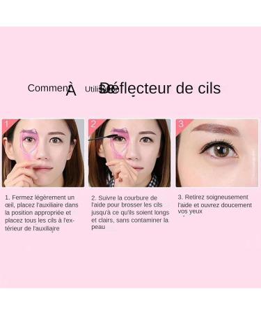 Mascara Shield Guard Reusable Mascara Shield For Eyelashes Mascara Protective Tool Portable Mascara Guard Mascara Makeup Comb Top and Bottom Eyelash Comb Bright Pink - Buy Online on GoSupps.com