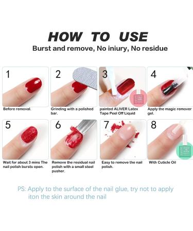 Quick Gel Nail Polish Remover Kit | Remove Gel Polish in 3-5 Minutes | Includes Cuticle Oil & Latex Tape | Easy & No-Soak Gel Remover - Buy Online on GoSupps.com