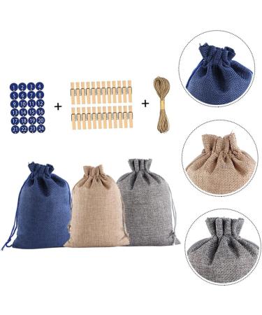 BCOATH 1 Set Christmas Bag Candy Bags Drawstring Bags Candy Storage Pouches Pocket Calendar 14X10X1cm Assorted Color 01 - Buy Online on GoSupps.com