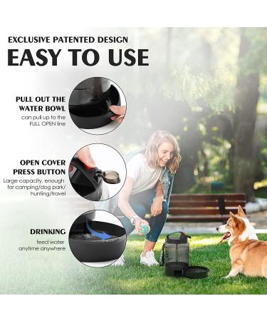 Portable Dog Water Bowl Dispenser - 77oz Travel Water Bottle for Dogs - BPA Free - Buy Online on GoSupps.com