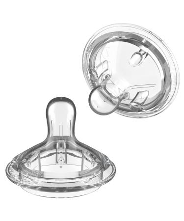 Nanobebe Silicone Nipples 6+ Months Fast Flow 2 Pack