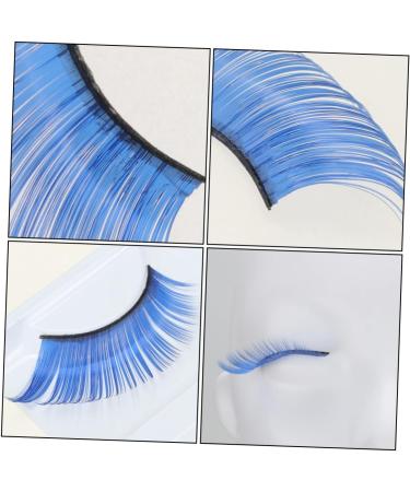 Didiseaon Fake Eyelashes 2 Pairs blue long eyelashes Party Eyelashes False Eyelashes Extension Reusable Eyes Lashes adhesive eyelash Cosmetic eyelashes Dramatic Eyelashes makeup 3d make up - Buy Online on GoSupps.com