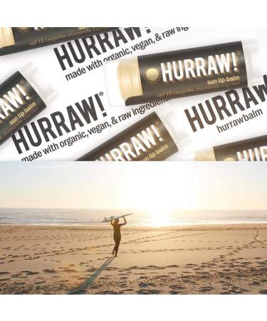 Hurraw! Sun Lip Balm SPF 15 Tangerine Chamomile 2 Pack - Organic, Vegan, Gluten Free, Non-GMO - Made in USA - Buy Online on GoSupps.com