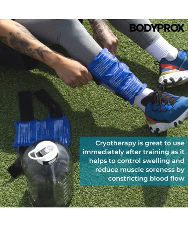 Bodyprox Shin Splint Ice Pack 2 Pack - Reusable Hot/Cold Wrap for Shin Splints Relief - Flexible Ice Pack for Runners - Buy Online on GoSupps.com