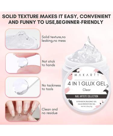 Makartt Solid Builder Nail Gel 15ML - 4 in 1 UV Nail Extension Gel for Acrylic Nails - Clear Hard Gel for 3D Nail Sculpture - Mothers Day Gift - UV/LED Lamp Required - Buy Online on GoSupps.com
