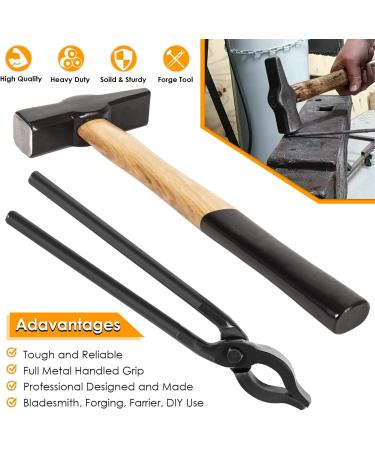 Professional Blacksmith Tool Set: Tongs & Hammer for Knife Making on Forging Anvil - Buy Online on GoSupps.com