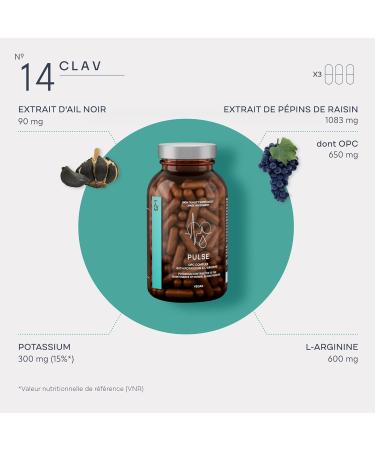 OPC Complex - Cardio Tonus - Grape Seed Extract with 650mg OPC per Dose L Arginine Black Garlic & Potassium for Blood Pressure - 120 Capsules - Buy Online on GoSupps.com