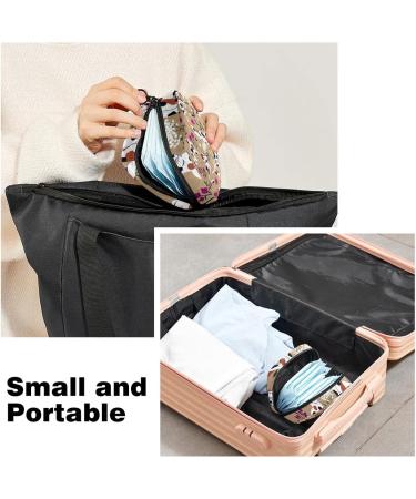 Stylish Menstruation Pad Bag with Zipper - Cute Cat & Flower Design for Women & Girls - Perfect for Tampons & Napkins - Buy Online on GoSupps.com