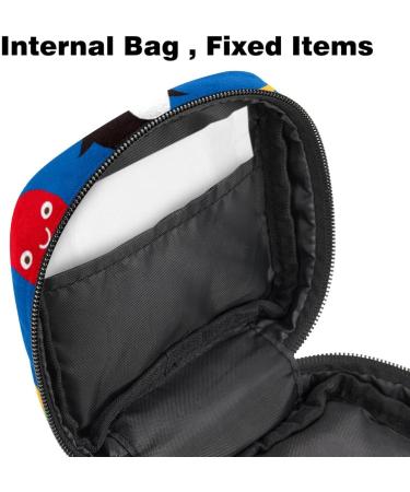 Storage Bags for Women's Bandages - Blue Penguin-Octopus Anchor Pattern | Portable Menstrual Pads & Panty Lip Inlays | Multicolored Holder for School & Office - Buy Online on GoSupps.com
