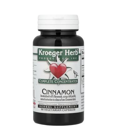 Complete Concentrates Cinnamon 90 Vegetarian Capsules Kroeger Herb Co