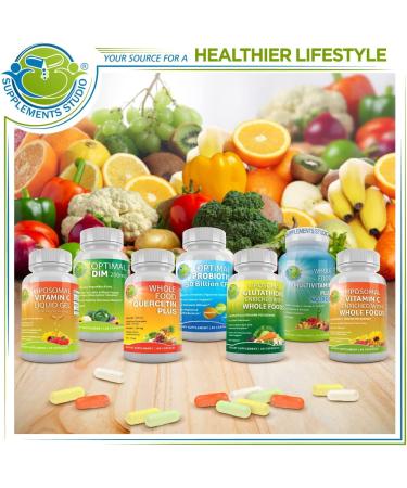 Liposomal Glutathione 500mg Supplement with Organic Whole Foods - Master Antioxidant & Detoxifier - Immune & Cardiovascular Support - 2 Month Supply - 60 Servings - Buy Online on GoSupps.com