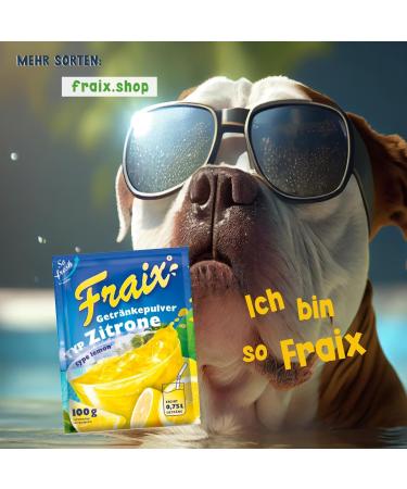 TSI Consumer Goods FRAIX Drink powder lemon 125 pieces 125 x 100 g value pack fruit instant powder with citrus flavor perfect for on the go birthday party - Buy Online on GoSupps.com