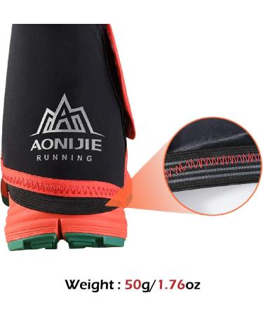 Azarxis Low Trail Gaiters | Reflective Ankle Gators | UV Protection | Breathable | Sand Prevention | Hiking Climbing | Red & Black - L/XL - Buy Online on GoSupps.com