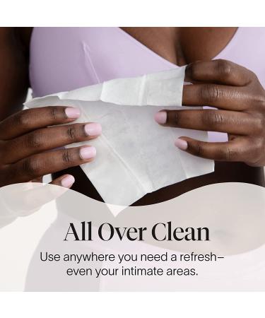 Cora Lavender Scented Body Cloths | Cleansing Wipes for Intimate Areas | Moisturizing with Aloe | pH Balanced | 120 Count - Buy Online on GoSupps.com