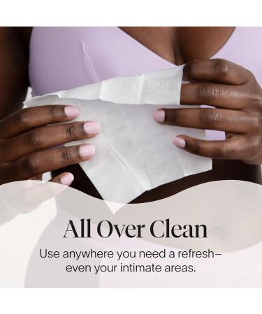 Cora Lavender Scented Body Cloths - 60 Count, pH Balanced, Moisturizing and Hydrating, Intimate Cleansing Wipes - Pack of 2 - Buy Online on GoSupps.com