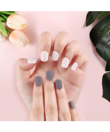 Siusiu 96 pcs Space Colorful Acrylic Press-On Nails - Matte Short False Tips for Women & Girls | Perfect for DIY Nail Art - Buy Online on GoSupps.com