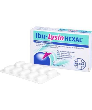 Buy IBU Lysin Hexal 400mg - 20 Film-Coated Tablets | Fast International Shipping Available - Buy Online on GoSupps.com