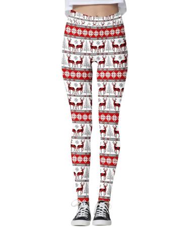 Mjiqing Women's Christmas High Waist Leggings - Opaque Black Sports & Yoga Pants for Everyday Wear - Buy Online on GoSupps.com