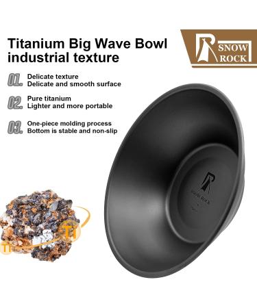 Snow Rock 500ml Titanium Camping Bowl - Lightweight Portable Tableware for Camping, Hiking, and Backpacking - Buy Online on GoSupps.com