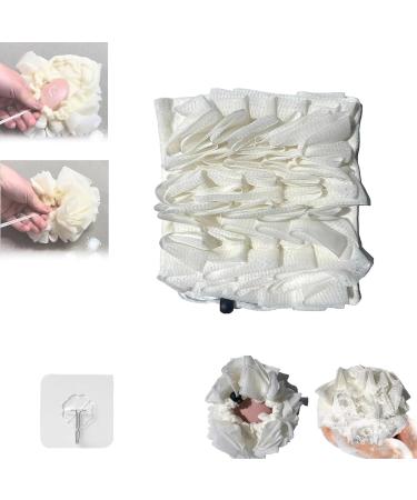 LiFann The Leeffa Soft Loofah and Washcloth 2-in-1 Shower Loofah Gently Exfoliates Dead Skin Shower Scrubber for Body Exfoliating Bath Sponge Body Scrubber Brush for Cleansing and Smooth Skin