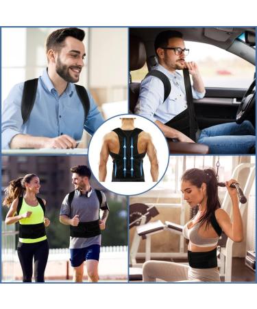 Back Brace Posture Corrector for Women and Men - Relief for Waist Back and Shoulder Pain - Adjustable and Breathable Posture Back Brace - Improve Back Posture and Provide Lumbar Support S(24"-29") - Buy Online on GoSupps.com
