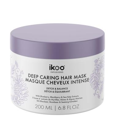 ikoo Deep Caring Hair Mask, Detox & Balance, Great for Excessively Dry or Damaged Hair, All Natural Ingredients, Deeply Hydrates, Effectively Strengthens & Rebalances - 6.8 Fl Oz