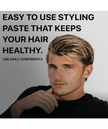 Matte Hair Paste - Strong Hold, No Shine, Long-Lasting Definition & Texture, Non-Greasy Styling Clay for Men, No Flakes, Works on All Hair Types, Keeps your Hair Healthy - Buy Online on GoSupps.com