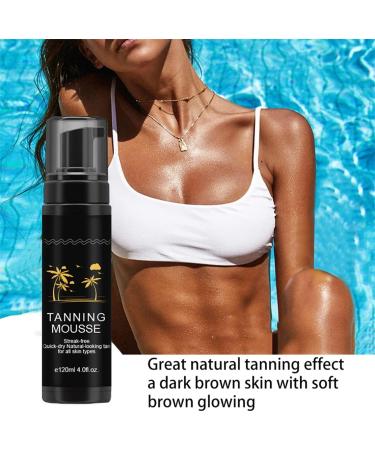 HADAVAKA Tanning Mousse Bronzing Wheat Nourishing Skin Tanning Tanning Milk Fast Self Tanners For Moisturizing Natural Dark Tanning Instant Self Tanning Mousse 1pc - Buy Online on GoSupps.com