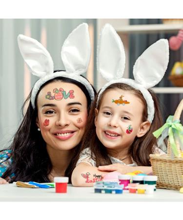 Easter Tattoos for Kids - 66 Pieces, Colorful Bunny Egg Chicken Spring Flowers Butterfly Stickers - Easter Egg Filler, Basket Stuffers, Goodie Bag Fillers - Buy Online on GoSupps.com