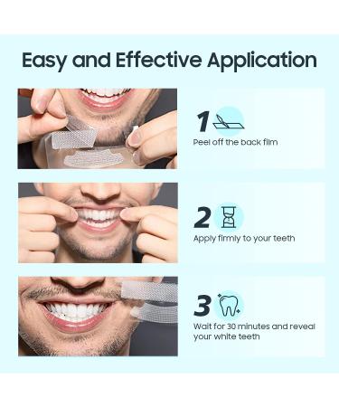 Teeth Whitening Strips - Sensitive White Strips for Cleaner, Whiter Teeth - Stain Remover for Coffee, Wine, Tobacco - 28 PCS - Buy Online on GoSupps.com