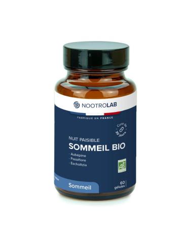 Sommeil Bio Compl ment Alimentaire Naturel avec Aub pine Passiflore et Escholtzia 60 G lules Fabriqu en France