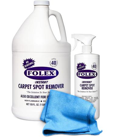 Plexon Microfiber Cleaning Cloth & Folex Instant Carpet Spot Remover Spray - 32oz & 1 Gallon Refill - Best for Tough Stains | International Shipping Available - Buy Online on GoSupps.com