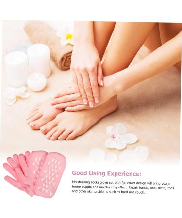 minkissy 6 Sets Spa Moisturizing Socks Moisturizing Gel Gloves Spa Gloves Dry Skin Socks Bath Mitt Foot Gloves Hand Moisturizing Gloves Callus Remover Socks Moisturize Nursing Socks Cotton - Buy Online on GoSupps.com