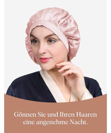 Lilysilk 100% Mulberry Silk Sleeping Cap - Slip-Resistant & Breathable Night Cap for All Hair Types Rosy Pink - Buy Online on GoSupps.com