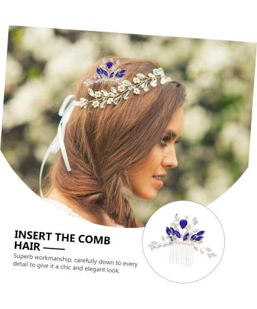 Angoily Bridal Hair Comb Tiara Hair Teasing Comb Hair Decor Accessory Pearl Tiara Wedding Hair Comb Bridal Headdress Golden Hair Accessories Western Style Rhinestones Bride - Buy Online on GoSupps.com