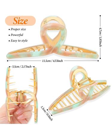 Sublaga 2 Pcs Large Metal Hair Claw Clips - Strong Hold Shark Hair Clip Set for Women and Girls - Buy Online on GoSupps.com