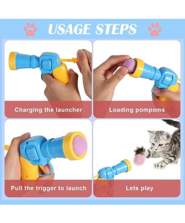 LPMXYW 35pcs Cat Ball Gun Interactive Toy Plush Ball Shooting Gun for Cats Cat Toy Launcher Launcher Cat Colorful Plush Toy Balls for Funny Cat Toys Indoor Kitten for Training Playing Pet Supplies - Buy Online on GoSupps.com