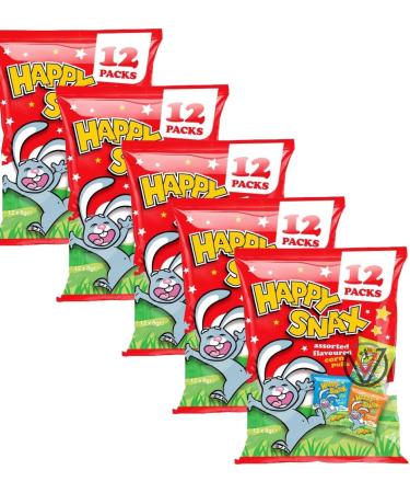 05 x Happy Snax Crisps Assorted Flavours Corn Puffs 12 pks 96g | VIMIX - Buy Online on GoSupps.com