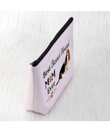 Stylish Basset Hound Mom Cosmetic Bag | Perfect Gift for Dog Lovers | International Shipping Available - Buy Online on GoSupps.com