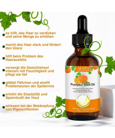 Buy P-Beauty Organic Pumpkin Seed Oil - Cold-Pressed Vegan Oil for Hair Growth Eyelashes Beard Nails & Skin - Natural Care with Vitamins & Omega Fatty Acids - 60ml - Buy Online on GoSupps.com