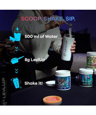 LevlUp Shiny Dragon Gaming Booster - Dragonfruit & Lychee Flavour 320g - 40 Servings - Buy Online on GoSupps.com