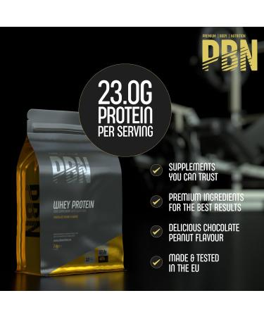 PBN 1kg Whey Protein Powder - Chocolate Peanut | Premium Body Nutrition - Buy Online on GoSupps.com
