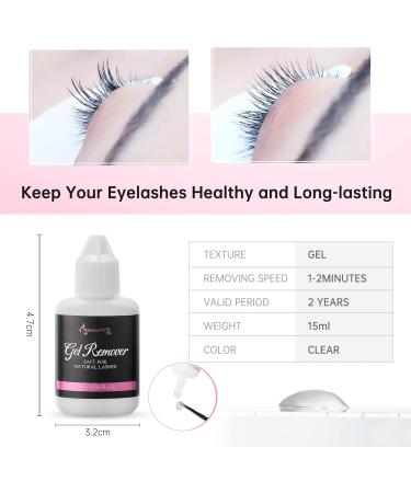 Eyelash Gel Remover 15ml for Semi Permanent Individual Lash Extensions Pink Color Beauty7 - Buy Online on GoSupps.com