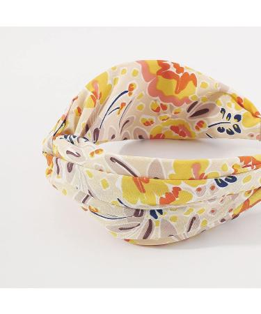 Jseng 4 Pcs Wide Cross Knot Headbands - Elastic Floral Hair Accessories for Women & Girls - Buy Online on GoSupps.com