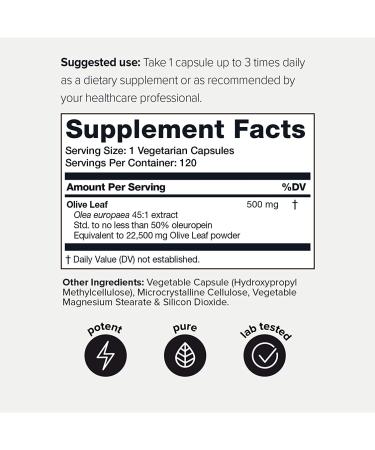 Toniiq Ultra High Strength Olive Leaf Extract | 120 Capsules for Immune Support - Buy Online on GoSupps.com